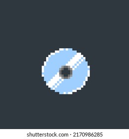 compact disc in pixel art style