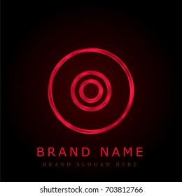 Compact disc red chromium metallic logo