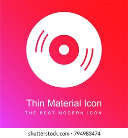 compact disc red and pink gradient material white icon minimal design