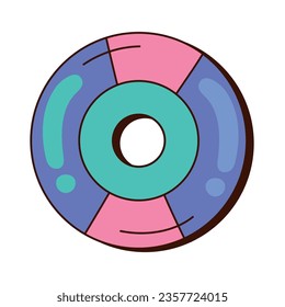 compact disc retro icon isolated
