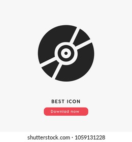Compact disc sign icon, cd symbol vector illustration for web and mobil app isolated on grey background 