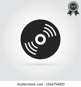 Compact disc symbol. Cd icon.