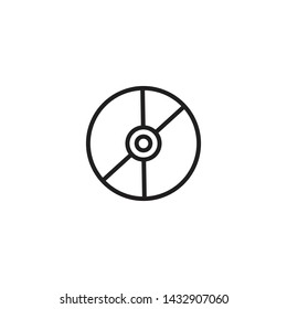 Compact disc, disc symbol vector icon