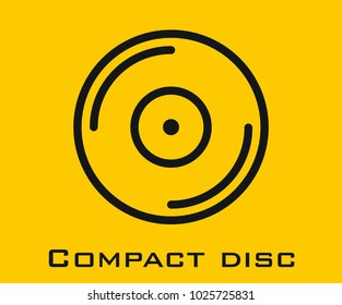 Compact disc vector icon