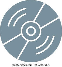 ícone de vetor do Compact Disc. Pode ser usado para impressão, aplicativos móveis e da Web.