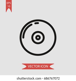 Compact disc vector icon, illustration symbol