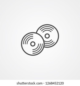Compact disc vector icon sign symbol