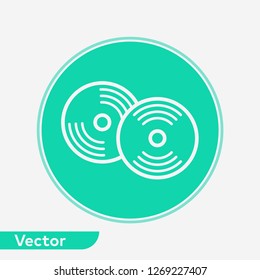 Compact disc vector icon sign symbol