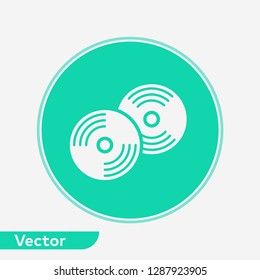 Compact disc vector icon sign symbol