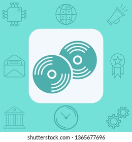 Compact disc vector icon sign symbol