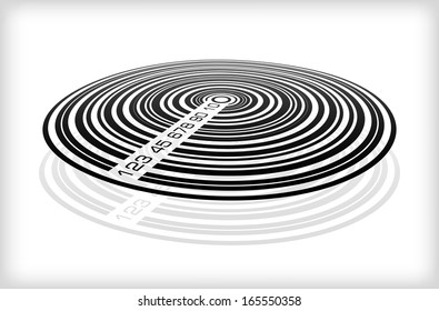 Compact disk in bar code style