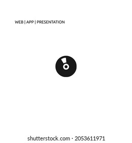compact disk black icon for web, app, and presentation 