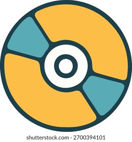 Ícone CD de CD de CD compacto para dados e mídia