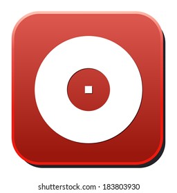 Compact disk icon. Cd or DVD symbol