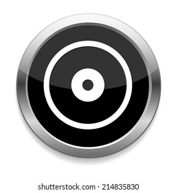 Compact disk icon. Cd or DVD symbol