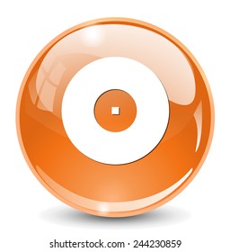 Compact disk icon. Cd or DVD symbol
