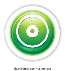 Compact disk icon. Cd or DVD symbol