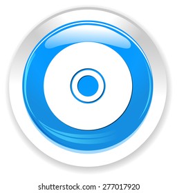 Compact disk icon. Cd or DVD symbol