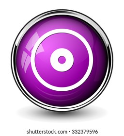 Compact disk icon. Cd or DVD symbol