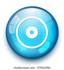 Compact disk icon. Cd or DVD symbol