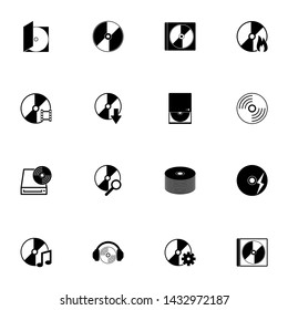 Compact Disk icon - Expand to any size - Change to any colour. Perfect Flat Vector Contains such Icons as music CD, video DVD, Blue Ray, player, burned, recording, box and more