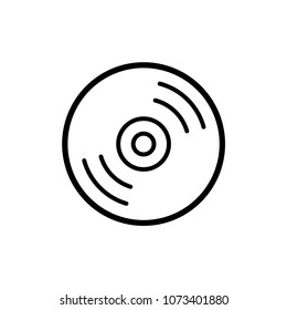 compact disk icon line art