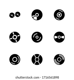 compact disk icon or logo isolated sign symbol vector illustration - Collection of high quality black style vector icons
