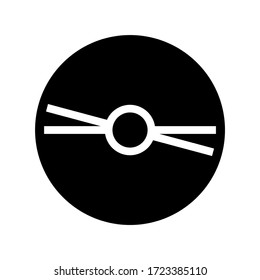 Icono de disco compacto o logotipo símbolo de signo aislado ilustración vectorial - iconos vectoriales de estilo negro de alta calidad
