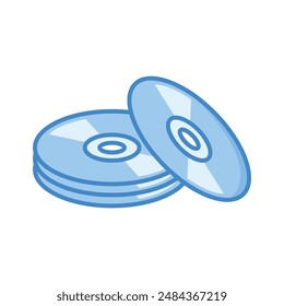 compact disk icon vector design template simple and clean