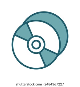 compact disk icon vector design template simple and clean