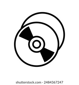 compact disk icon vector design template simple and clean