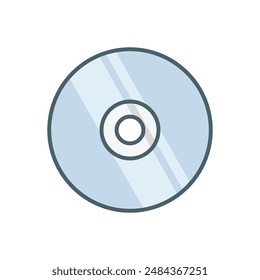 compact disk icon vector design template simple and clean