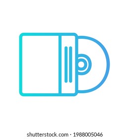 Compact Disk icon vector illustration in gradient style about multimedia for any projects, use for website mobile app presentation