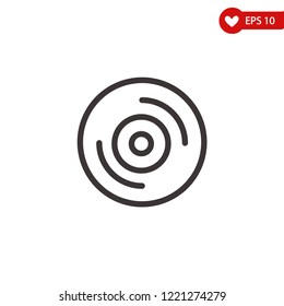 Compact disk icon vector line