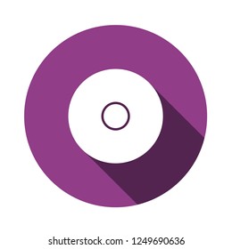 compact disk icon. vintage, tool symbol. vector simple flat design