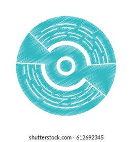 compact disk isolated icon