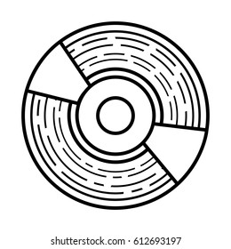 compact disk isolated icon