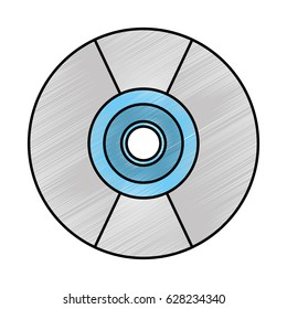compact disk isolated icon