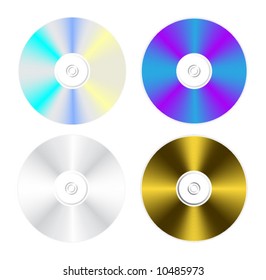Compact disk isolated on white