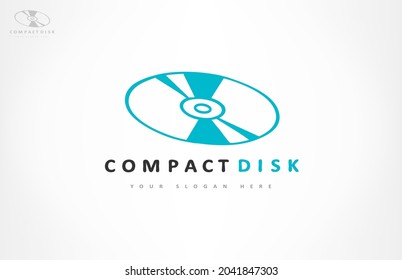 diseño vectorial de logotipo de disco compacto