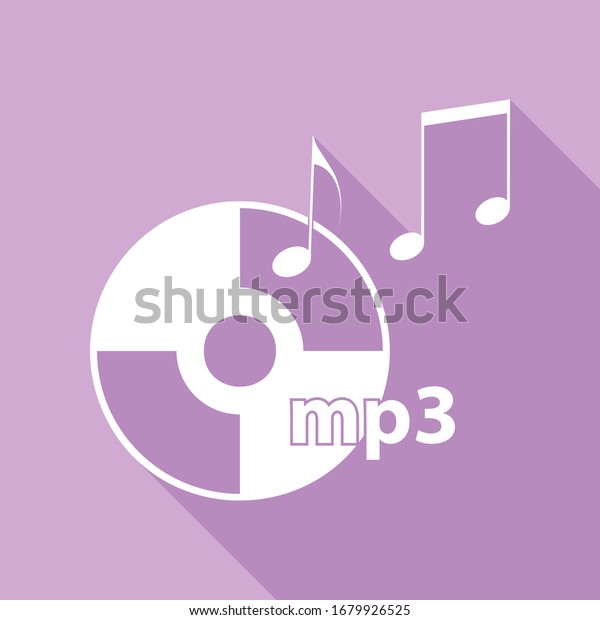 Compact Disk Music Notes Mp3 Sign Stock Vector (Royalty Free ...