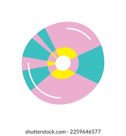 compact disk retro style icon