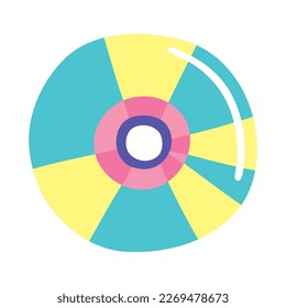 icono de estilo retro de disco compacto