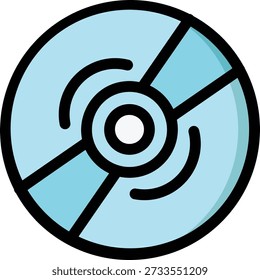 Compact Disk Vector Icon Design Illustration