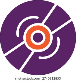 Compact Disk Vector Icon Design Illustration
