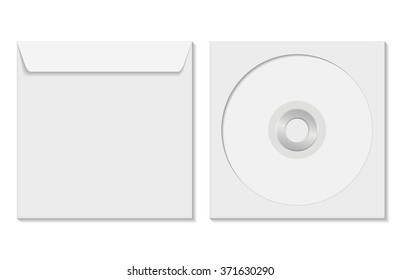 Compact disk with white cover 3d render