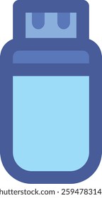 Compact flash drive filled line icon