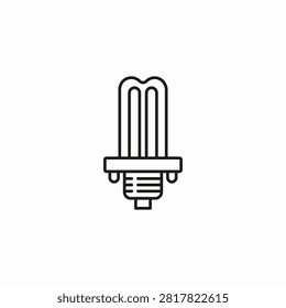 compact fluorescent lamp icon sign vector