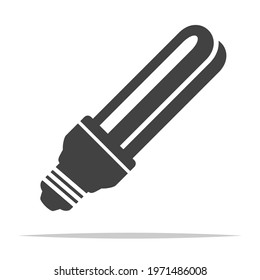 Compact fluorescent light bulb icon vector isolated