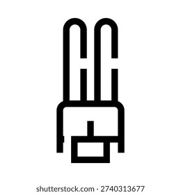 Compact fluorescent light bulb outline icon representing energy efficiency, sustainability, innovation, and an eco friendly lighting solution for homes and businesses